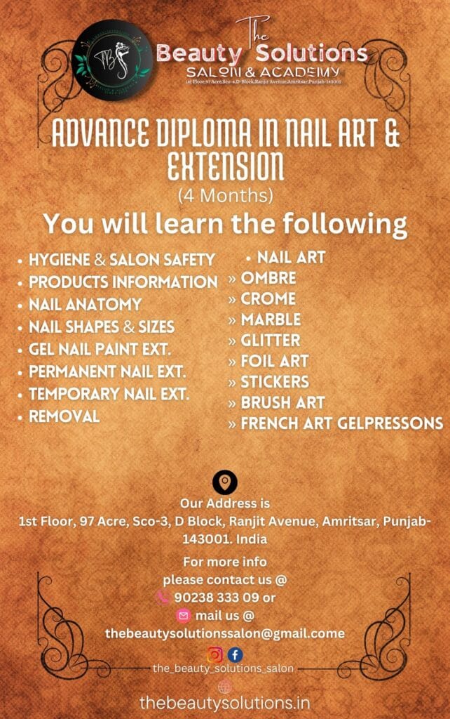 Nail art and extension course notice